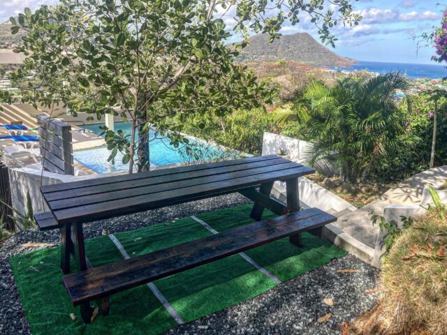 Outdoor dining with a stunning Caribbean sea view by the pool deck. Perfect for a group up to 10. Our latest guesthouse addition. #stlucia #paradise #caribbean #island #ocean #islandlife #livingthedream #vacation #travel #beach #tropical #holiday #summer #tropics #travelphotography #oceanview #wanderlust #traveldestination #traveling #travelblogger #pool #infinitypool #digitalnomad #digitalnimads #digitalnomadlife #digitalnomade #homeoffice