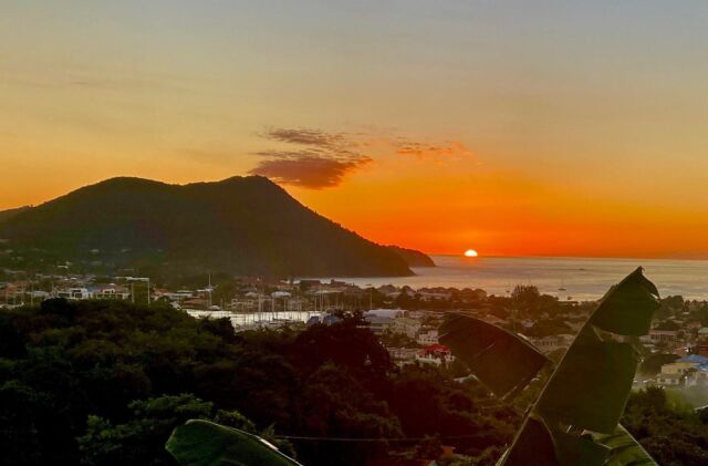 Sunset in paradise! View above Rodney Bay, St. Lucia from La Panache Guesthouse. #stlucia #paradise #caribbean #island #ocean #islandlife #livingthedream #vacation #travel #beach #tropical #holiday #summer #tropics #travelphotography #oceanview #wanderlust #traveldestination #traveling #travelblogger #beautiful #picoftheday #photooftheday #sunsets